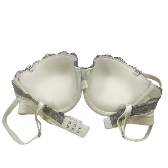 Calvin Klein Perfectly Fit Multiway Bra Sz 32D Ivory Lace Pushup Strapless - Picture 7 of 8